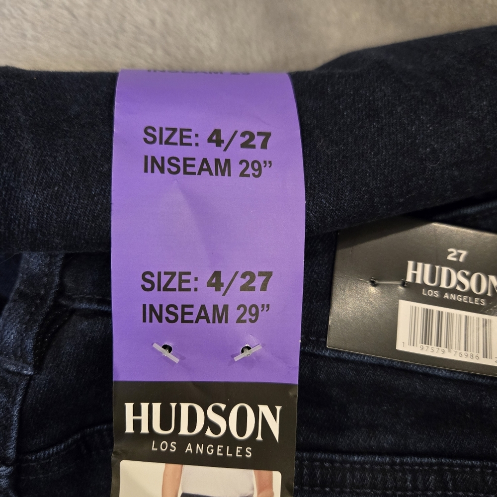 Hudson Women’s Mid Rise Straight Jean - size 27 Inseam 29" - Picture 3 of 7